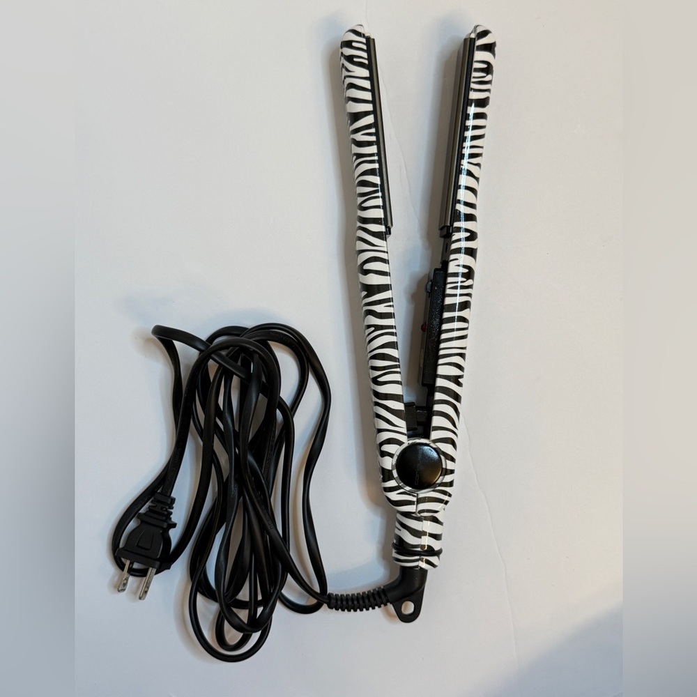 Corioliss Zebra Print Hair Straightener Flat Iron 1 inch - Black & White - Picture 4 of 9